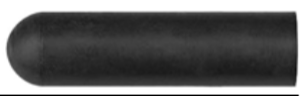 8675-10641 Black Rubber Vacuum Caps 3/16" OD Long Tube 25ct