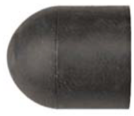 8675-10648 Black Rubber Vacuum Caps 1/2" OD Short Tube 10ct