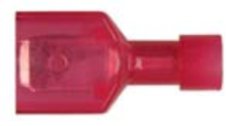 8679-3613: Red Nylon Crimp Connector 1/4" Tab Fully Insulated Male Spade 50ct