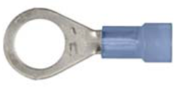 8679-3621: Blue Nylon Wire Terminals 5/16" Stud Size Ring End 25ct