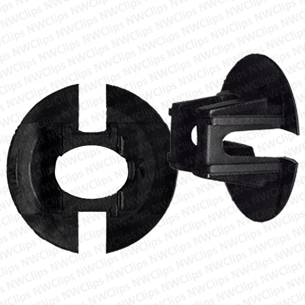 C59 - GMC, Chevrolet, Cadillac Front Bumper Black Nylon Grommet Clip Qty. 1