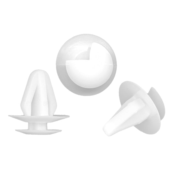 D18 - Mazda & Toyota Door White Nylon Plastic Trim Panel Retainer Clips