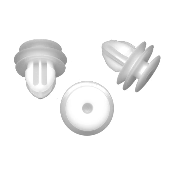 D21 - White Nylon Door Trim & Garnish Moulding Retainer Clips