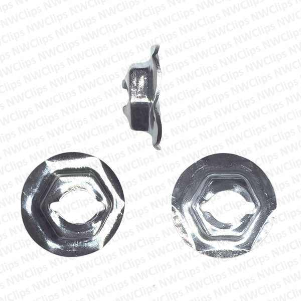 N12 - GM Universal Use Zinc Metal Thread Cutting Speed Nuts - Qty. 50