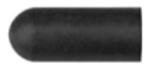 8675-10639 Black Rubber Vacuum Caps 1/8" OD Tube 25ct