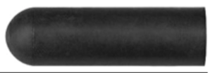 8675-10643 Black Rubber Vacuum Caps 1/4" OD LongTube 25ct