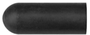 8675-10645 Black Rubber Vacuum Caps 5/16" OD Long Tube 25ct