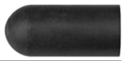8675-10646 Black Rubber Vacuum Caps 3/8" OD Short Tube 25ct