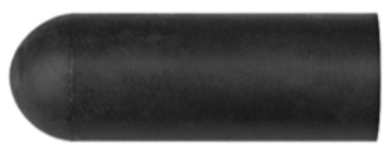 8675-10647 Black Rubber Vacuum Caps 3/8" OD  Long Tube 25ct