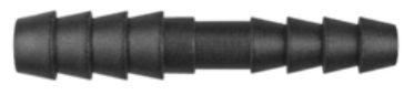 8675-11294 Black Nylon Straight Hose Reducer 1/4" x 3/16" Hose ID 10ct