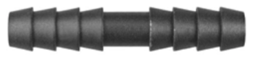8675-11297 Black Nylon Straight Hose Connector 1/4" x 1/4" ID 10ct