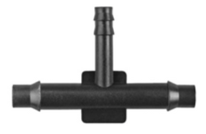 8675-11307 Black Nylon T-Vacuum Line Reducer 3/16" x 1/8" x 3/16" Hose ID 10ct
