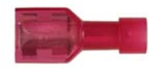 8679-3612: Red Nylon Crimp Connector 1/4" Tab Fully Insulated Female Spade 25ct