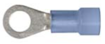 8679-3619: Blue Nylon Crimp Connector #10 Stud Size Ring Type 25ct