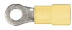 8679-3637: Yellow Nylon Crimp #8 Stud Size Ring Type 25ct