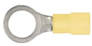 8679-3641: Yellow Nylon Crimp 3/8" Stud Size Ring Type 25ct