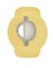 8679-3652: Yellow Nylon Crimp Connector 1/4" Tab Size Fully Insulated Male Spade 25ct