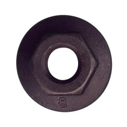 N8 - All Makes Universal 10mm Black Metric Hex Flange Nuts - Qty. 1