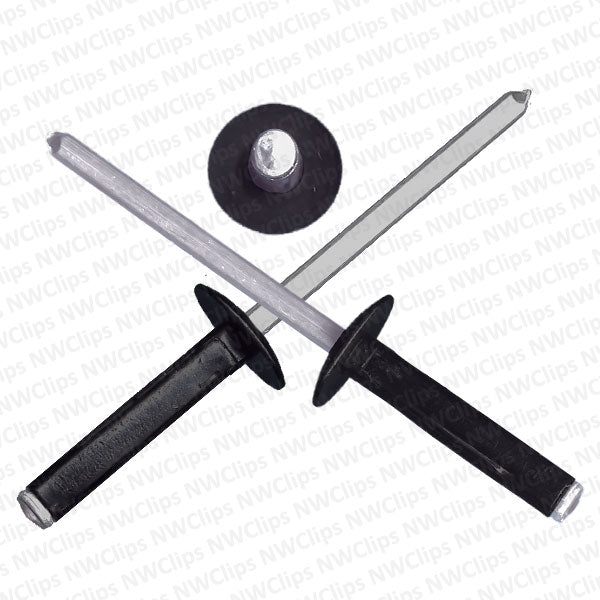 R08 - Jeep, Dodge, Chrysler Universal Use Black Aluminum Split Rivets ...
