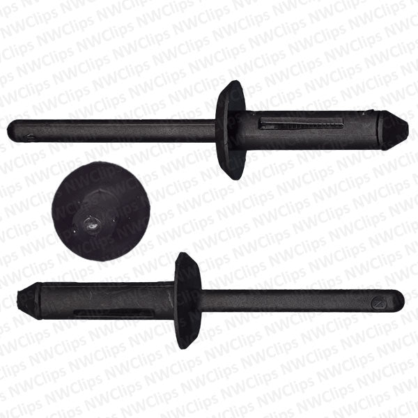 Dodge Rivets R14 - Ford, Chrysler, GM & VW Black Nylon Split Rivet – NWCLIPS