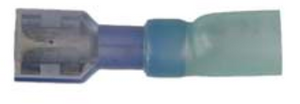 8674-12164: Blue Female Crimp & Seal Wire Terminal:1/4" Tab -Qty. 10