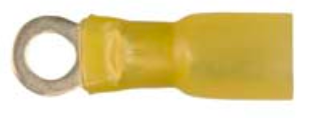 8674-12143: Yellow Ring Type Crimp & Seal Terminal:#10 Stud 10ct