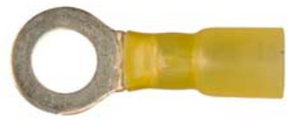 8674-12145: Yellow Ring Type Crimp & Seal Terminal:5/16" Stud 10ct