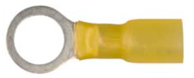 8674-12146: Yellow Ring Type Crimp & Seal Terminal:3/8" Stud 10ct