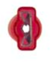 8674-12166: Red Female Crimp & Seal Wire Terminal:1/4" Tab -Qty. 10