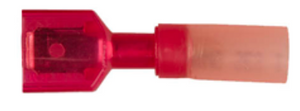 8674-12167: Red Male Crimp & Seal Wire Terminal:1/4" Tab -Qty. 10